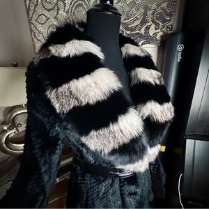 Mob Wife Aesthetic Rabbit/Fox Genuine Fur Coat 🧥
